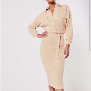 Nude Midi Dress